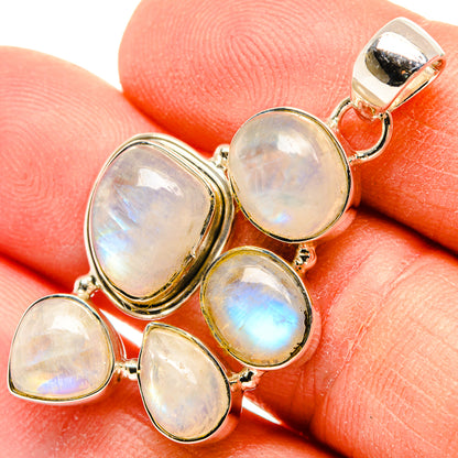 Rainbow Moonstone Pendants handcrafted by Ana Silver Co - PD31244