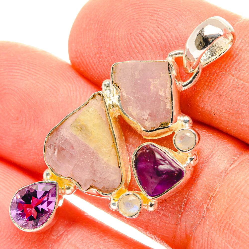 Kunzite Pendants handcrafted by Ana Silver Co - PD31246
