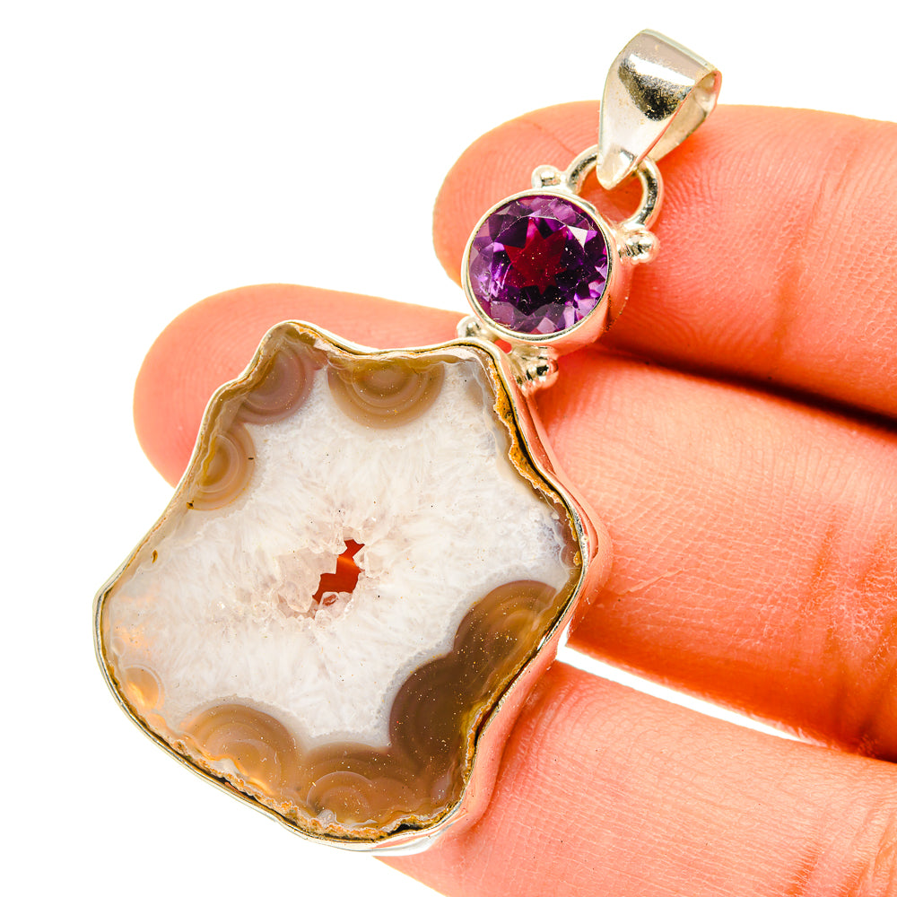 Geode Slice Pendants handcrafted by Ana Silver Co - PD3125