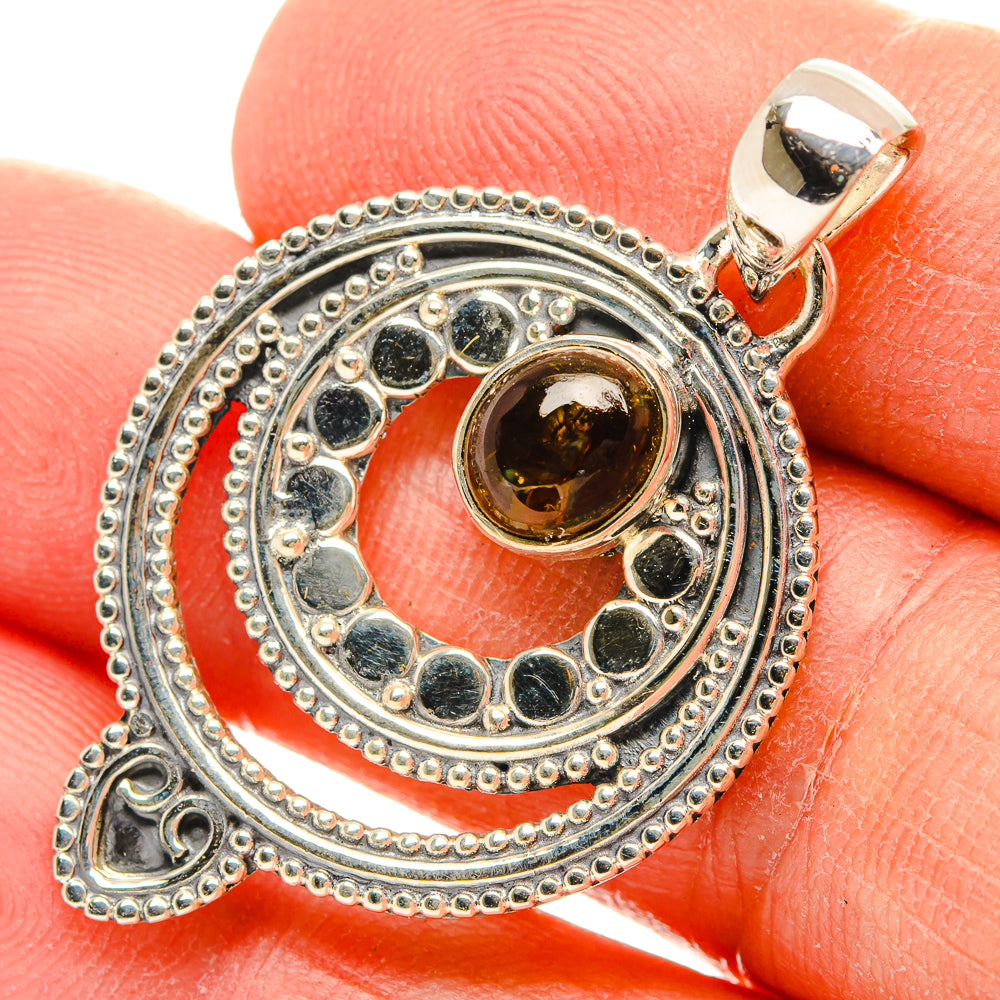 Mexican Fire Agate Pendants handcrafted by Ana Silver Co - PD31255