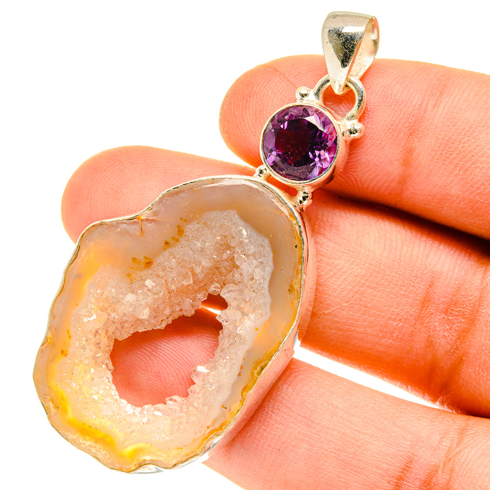 Geode Slice Pendants handcrafted by Ana Silver Co - PD3126