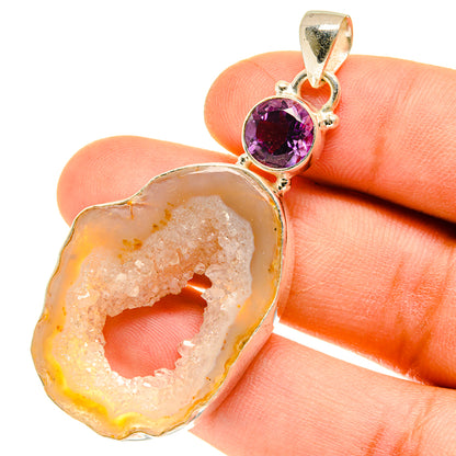 Geode Slice Pendants handcrafted by Ana Silver Co - PD3126