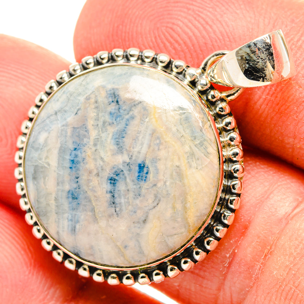 Blue Scheelite Pendants handcrafted by Ana Silver Co - PD31263