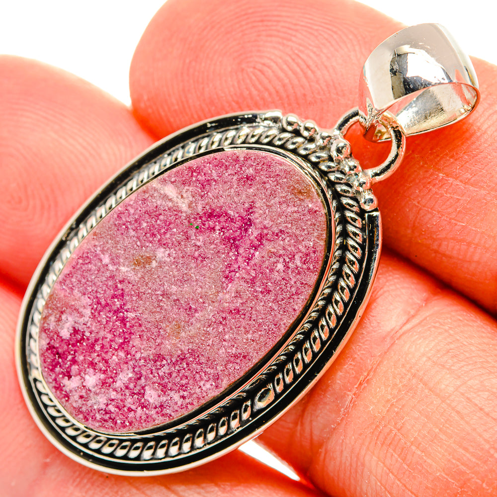 Cobalto Calcite Druzy Pendants handcrafted by Ana Silver Co - PD31266
