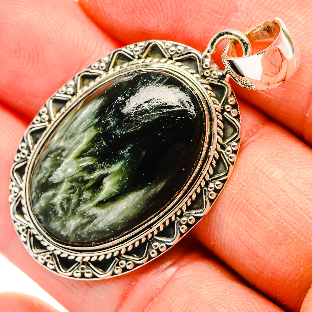 Seraphinite Pendants handcrafted by Ana Silver Co - PD31277