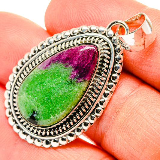 Ruby Zoisite Pendants handcrafted by Ana Silver Co - PD31279