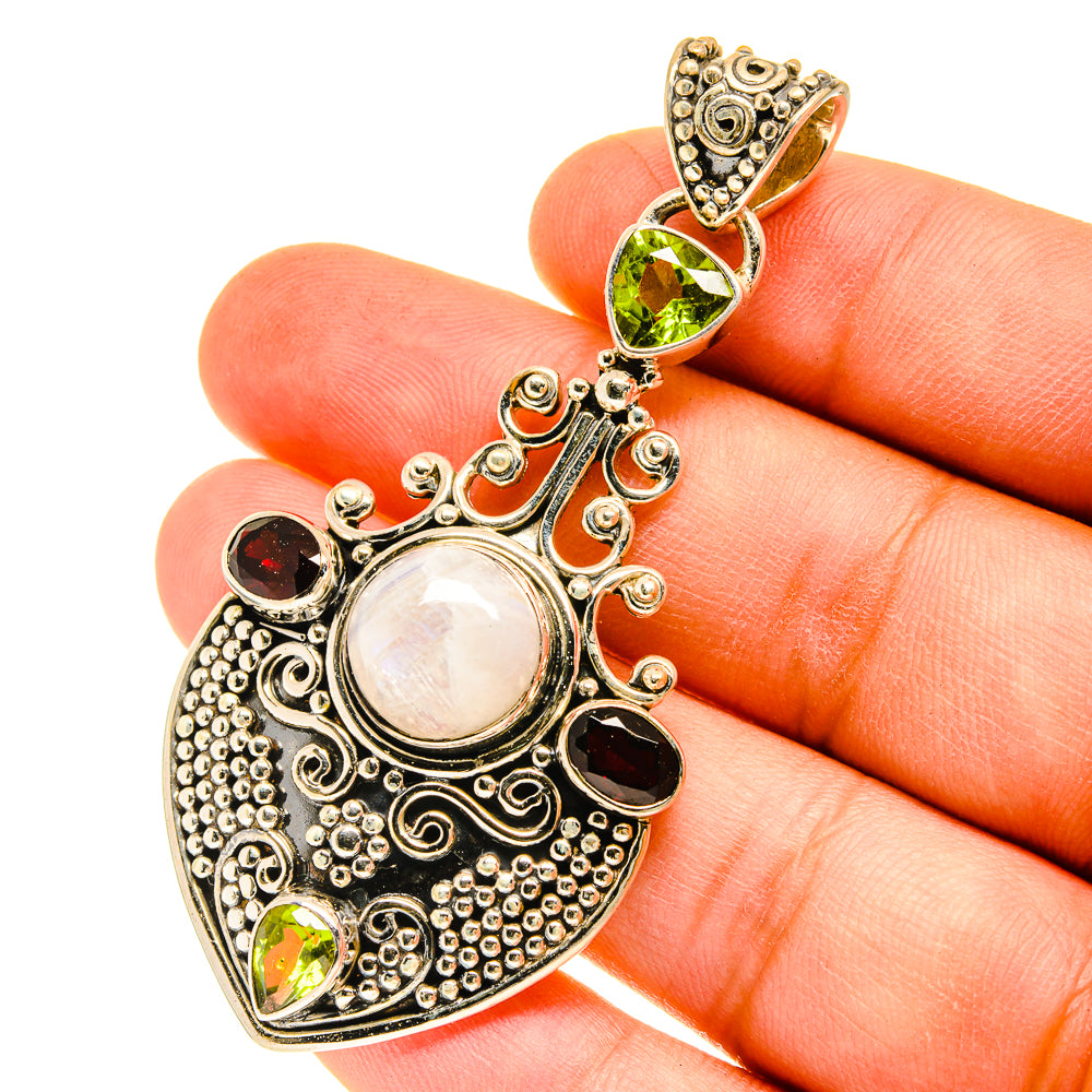 Rainbow Moonstone Pendants handcrafted by Ana Silver Co - PD3128