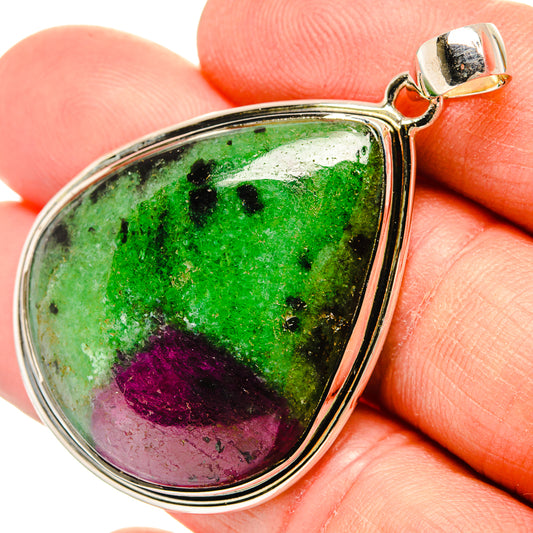 Ruby Zoisite Pendants handcrafted by Ana Silver Co - PD31287