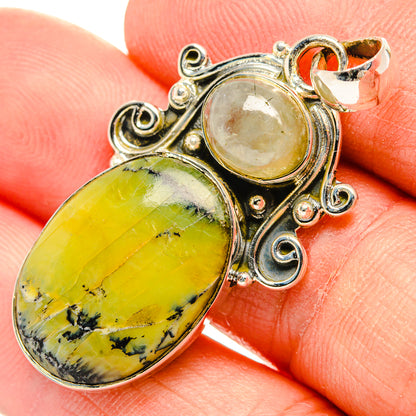 African Green Opal Pendants handcrafted by Ana Silver Co - PD31289