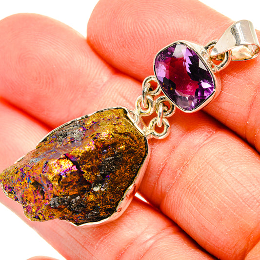 Titanium Druzy Pendants handcrafted by Ana Silver Co - PD31297