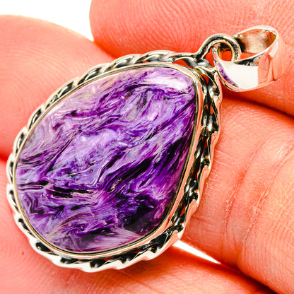 Charoite Pendants handcrafted by Ana Silver Co - PD31301