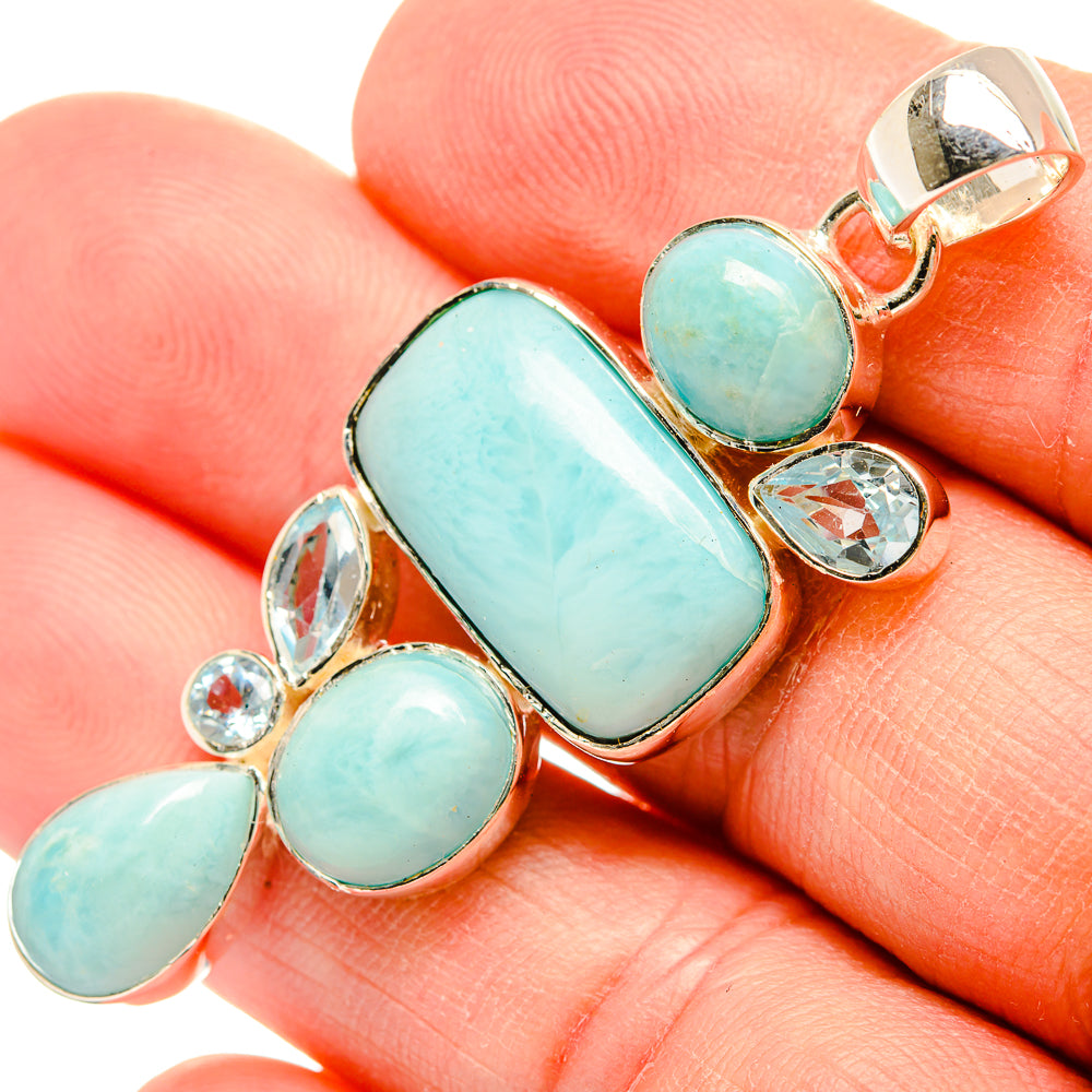 Larimar Pendants handcrafted by Ana Silver Co - PD31315