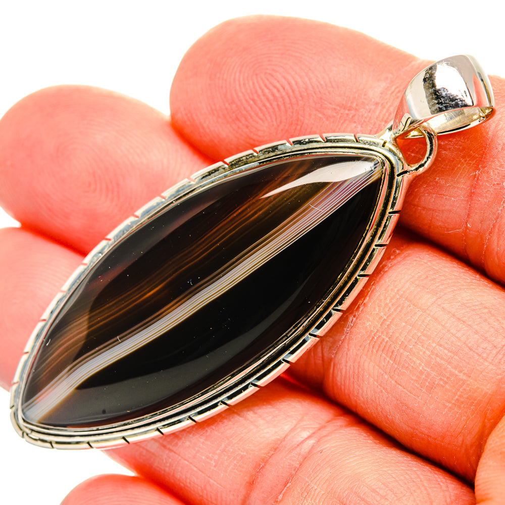 Botswana Agate Pendants handcrafted by Ana Silver Co - PD31325