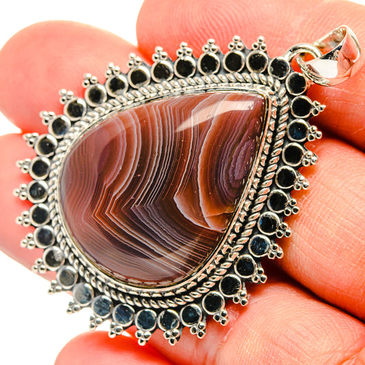 Red Botswana Agate Pendants handcrafted by Ana Silver Co - PD31327
