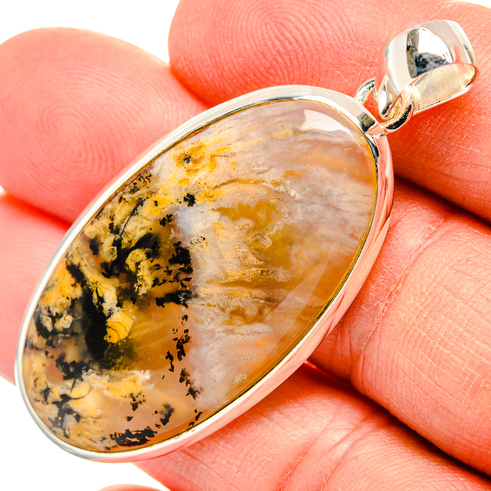 Plume Agate Pendants handcrafted by Ana Silver Co - PD31332