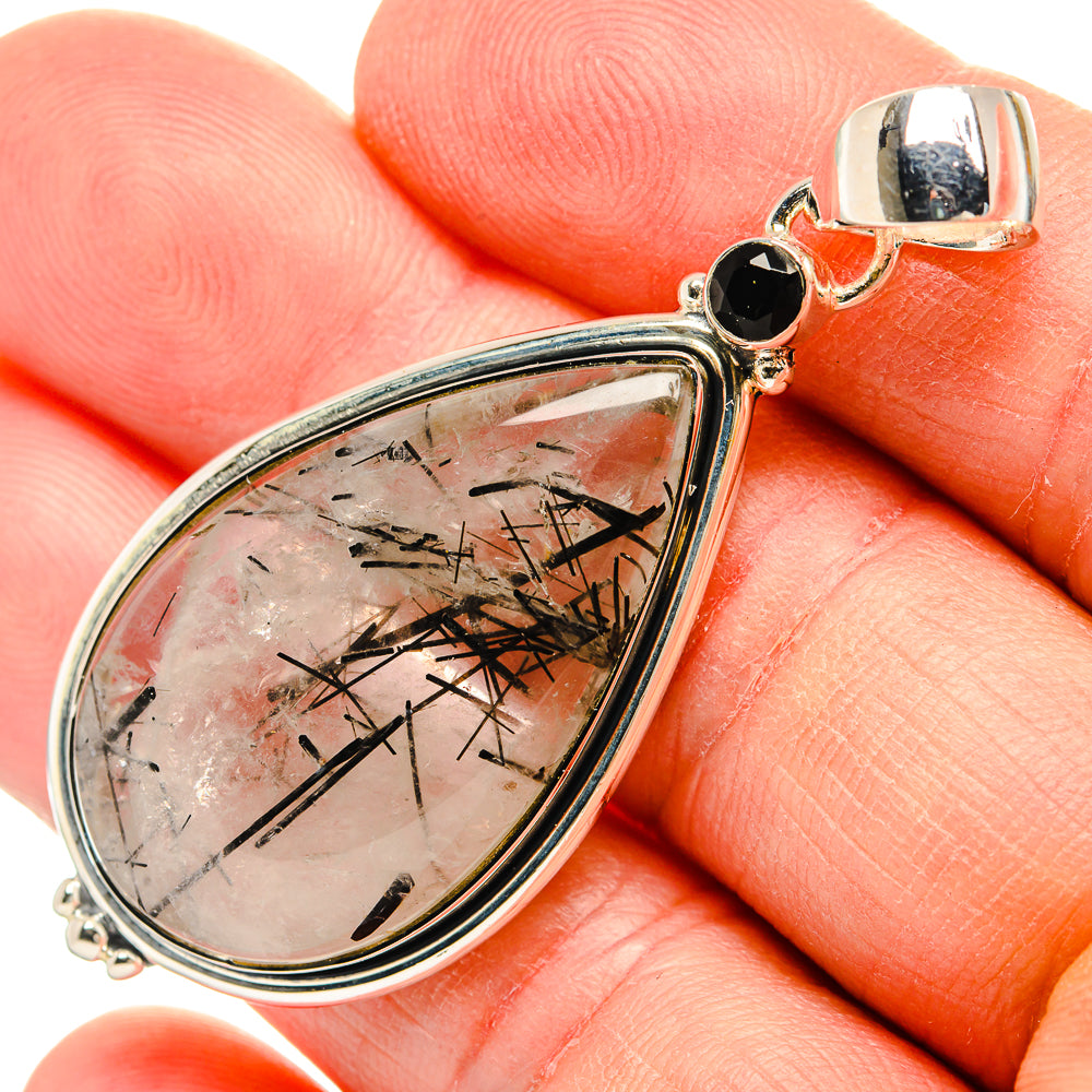 Tourmalinated Quartz Pendants handcrafted by Ana Silver Co - PD31333