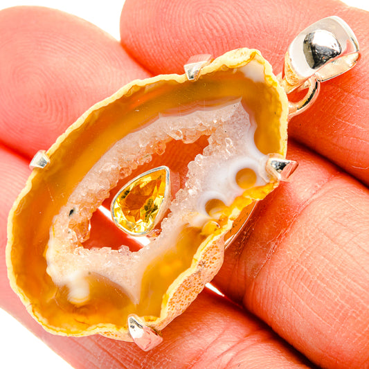Geode Slice Pendants handcrafted by Ana Silver Co - PD31341