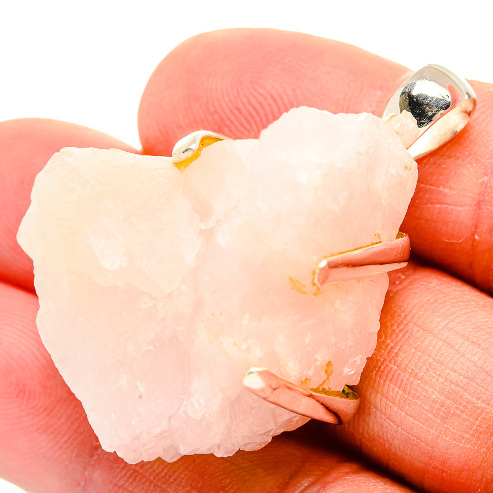 Rose Quartz Pendants handcrafted by Ana Silver Co - PD31344