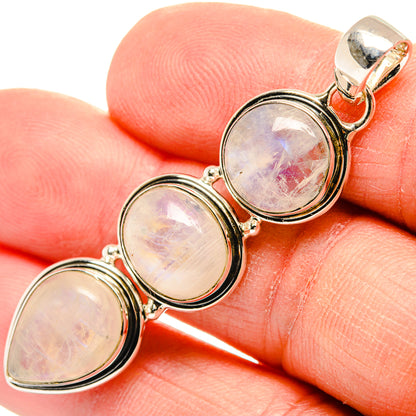 Rainbow Moonstone Pendants handcrafted by Ana Silver Co - PD31349