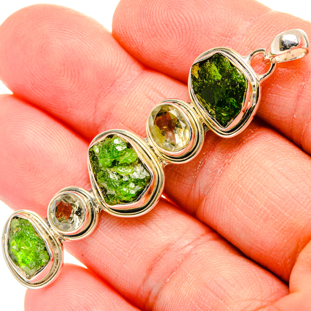 Chrome Diopside Pendants handcrafted by Ana Silver Co - PD31355