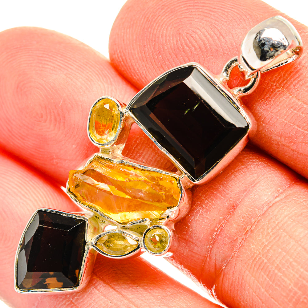 Smoky Quartz Pendants handcrafted by Ana Silver Co - PD31371