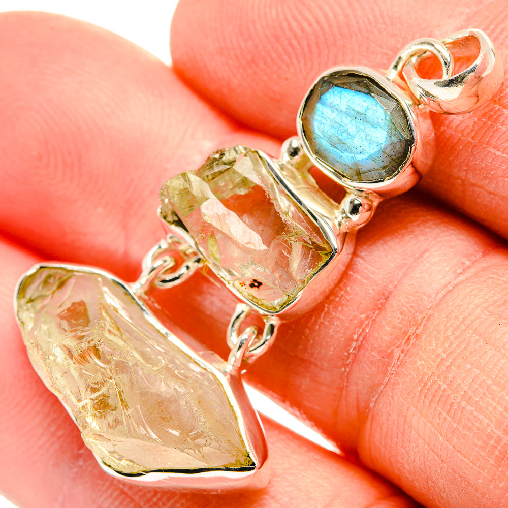 Green Amethyst Pendants handcrafted by Ana Silver Co - PD31377
