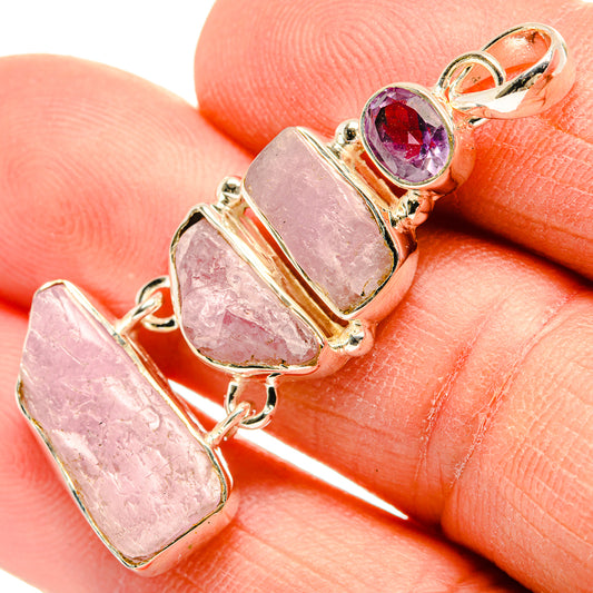 Kunzite Pendants handcrafted by Ana Silver Co - PD31387