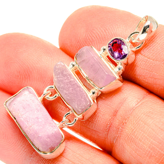 Kunzite Pendants handcrafted by Ana Silver Co - PD31390