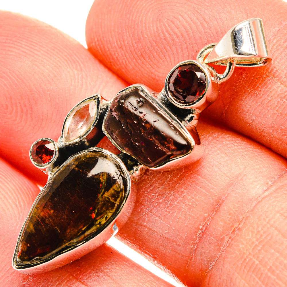 Ammolite Pendants handcrafted by Ana Silver Co - PD31394