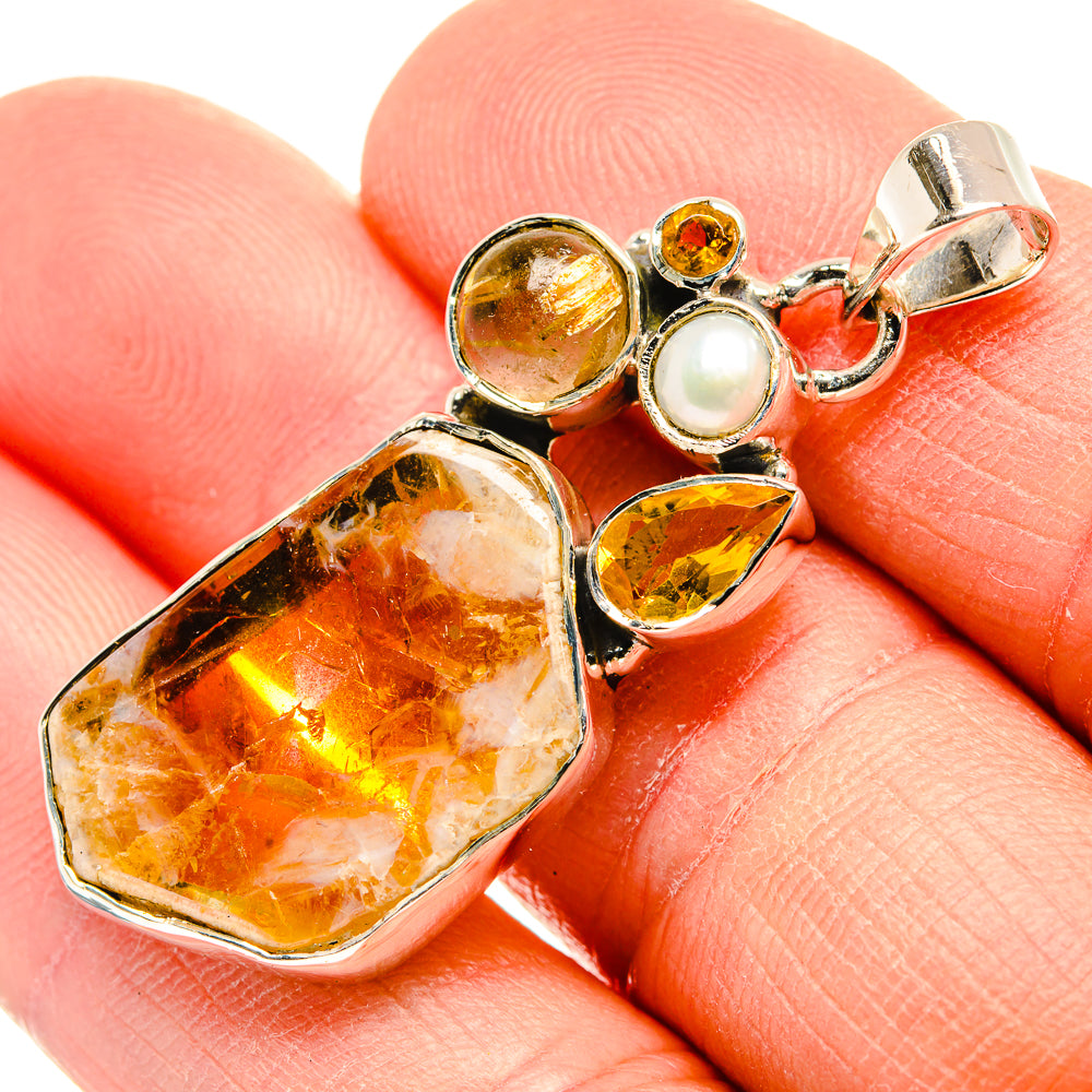 Citrine Pendants handcrafted by Ana Silver Co - PD31407