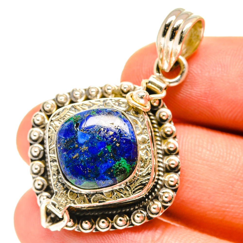 Azurite Pendants handcrafted by Ana Silver Co - PD3141