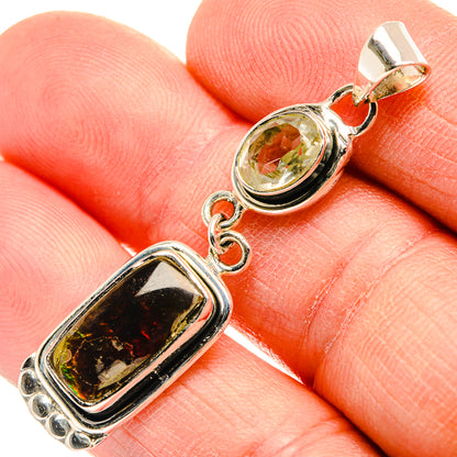 Ammolite Pendants handcrafted by Ana Silver Co - PD31413