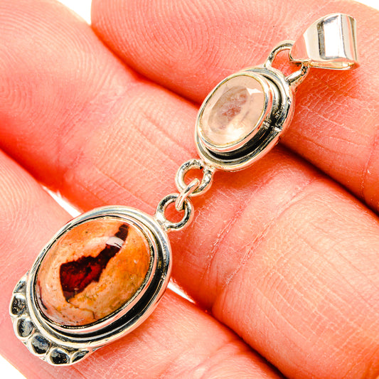 Mexican Fire Opal Pendants handcrafted by Ana Silver Co - PD31428