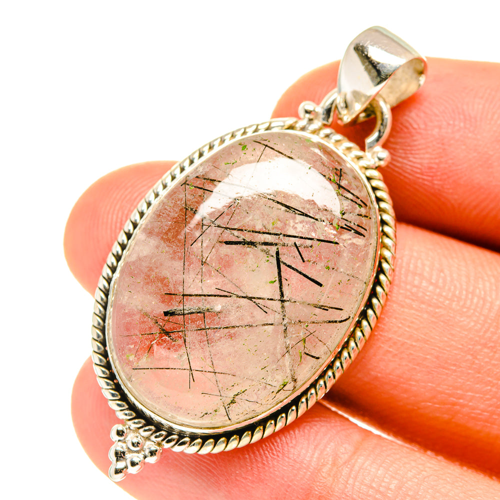 Tourmalinated Quartz Pendants handcrafted by Ana Silver Co - PD3143