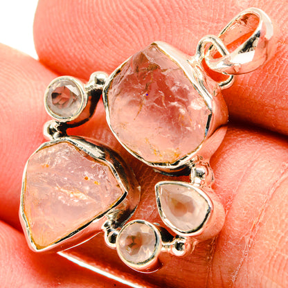Rose Quartz Pendants handcrafted by Ana Silver Co - PD31433