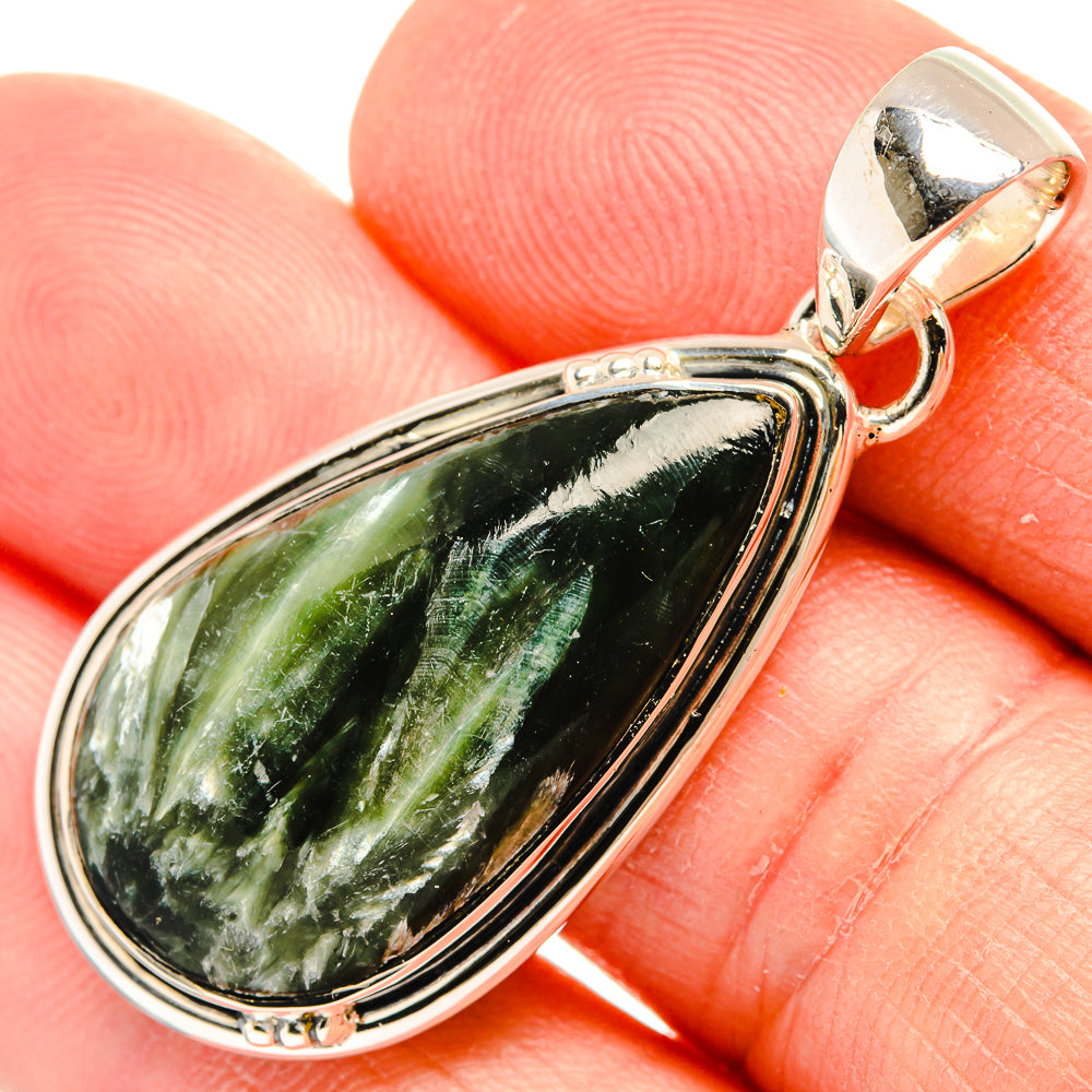 Seraphinite Pendants handcrafted by Ana Silver Co - PD31442