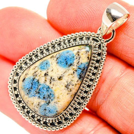 K2 Blue Azurite Pendants handcrafted by Ana Silver Co - PD31447