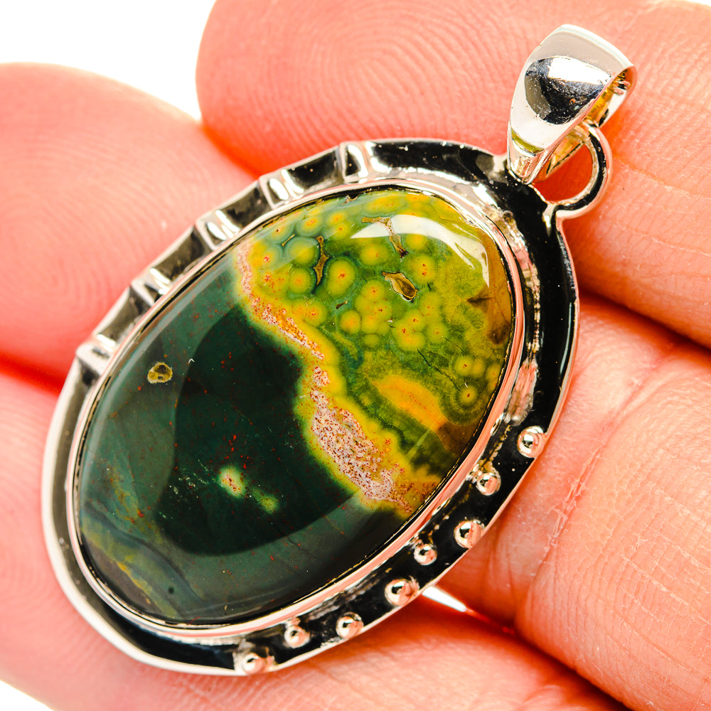 Ocean Jasper Pendants handcrafted by Ana Silver Co - PD31448