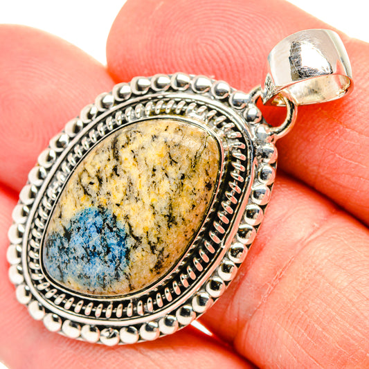K2 Blue Azurite Pendants handcrafted by Ana Silver Co - PD31449