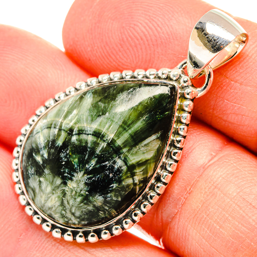 Seraphinite Pendants handcrafted by Ana Silver Co - PD31454