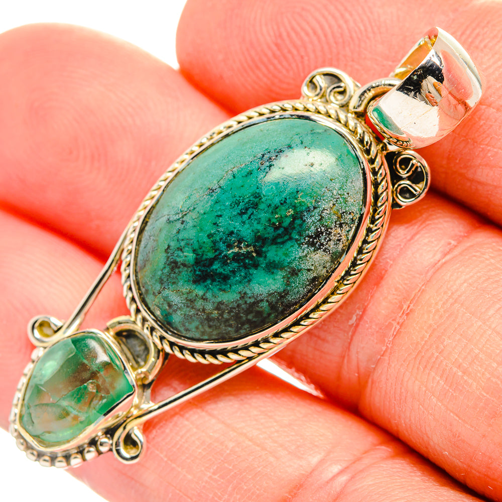 Tibetan Turquoise Pendants handcrafted by Ana Silver Co - PD31455