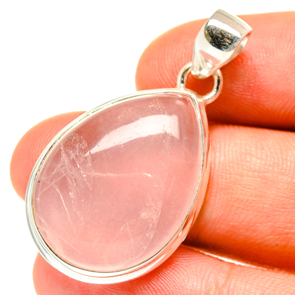 Rose Quartz Pendants handcrafted by Ana Silver Co - PD3148