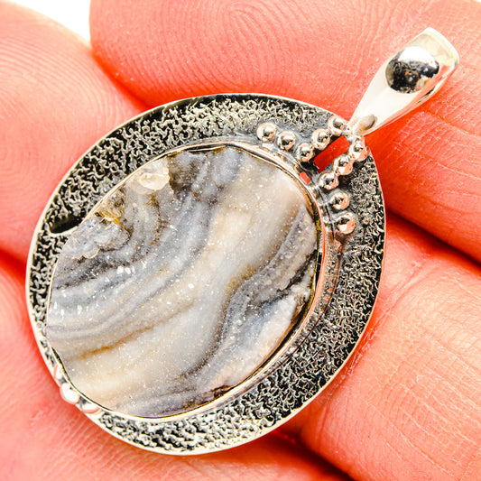 Plume Agate Pendants handcrafted by Ana Silver Co - PD31510