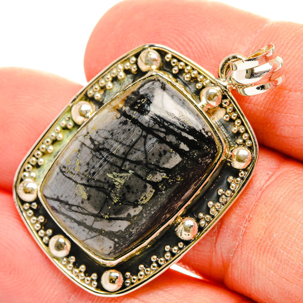 Seraphinite Pendants handcrafted by Ana Silver Co - PD31518