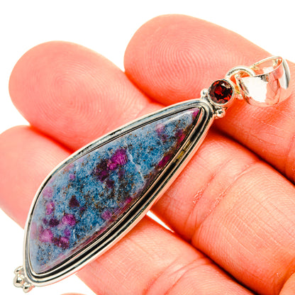 Azurite In Malachite Pendants handcrafted by Ana Silver Co - PD31537