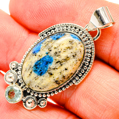 Chrysocolla In Malachite Pendants handcrafted by Ana Silver Co - PD31658