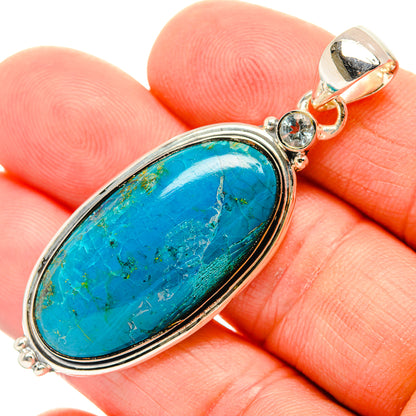 Kingman Pink Dahlia Turquoise Pendants handcrafted by Ana Silver Co - PD31689