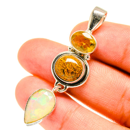 Ethiopian Opal Pendants handcrafted by Ana Silver Co - PD3170