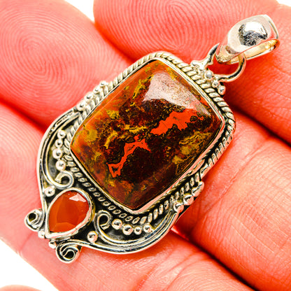 Peruvian Chrysocolla Pendants handcrafted by Ana Silver Co - PD31700