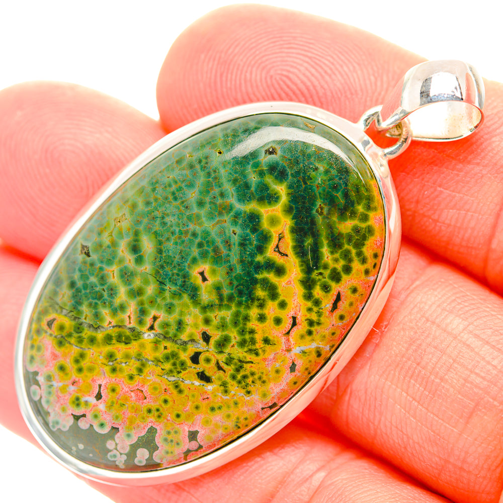 Dendritic Opal Pendants handcrafted by Ana Silver Co - PD31770